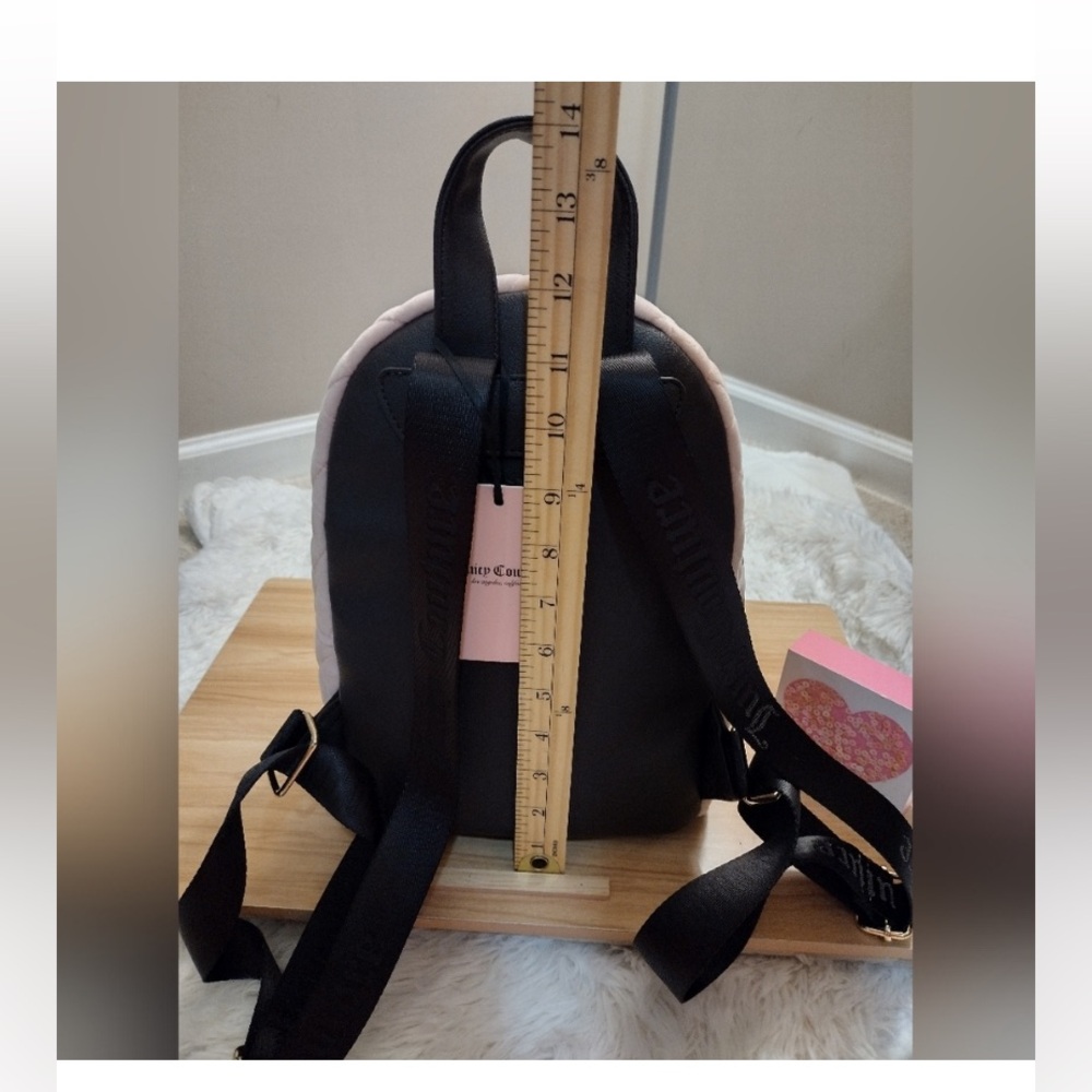 Juicy Couture 🩷 Pink Clay/Chocolate Royal Moment Med. Backpack Purse NWT MRP $99 - Picture 11 of 11